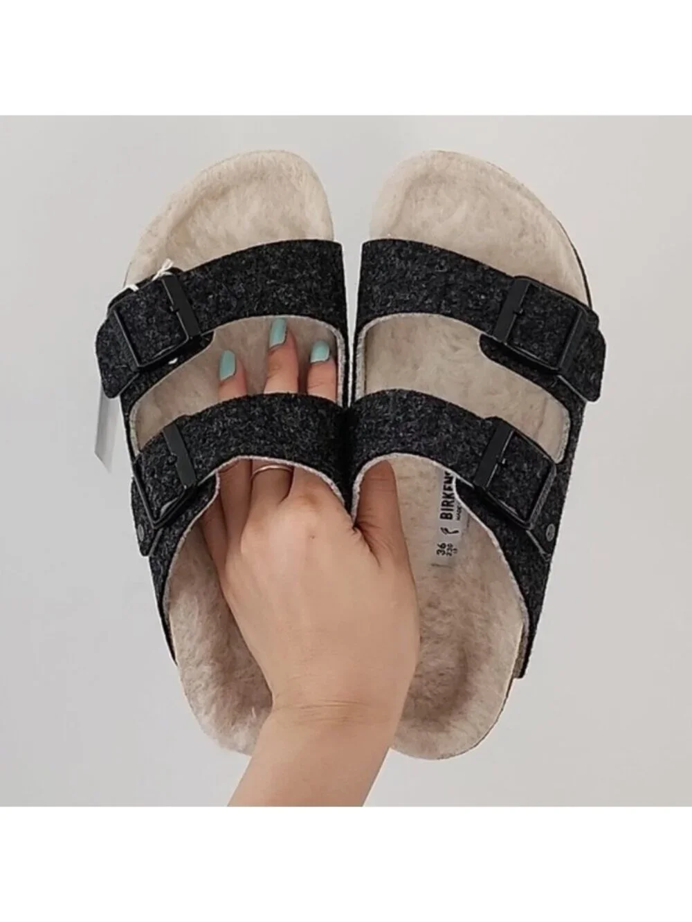 Birkenstock Wool Felt Doubleface Gray Size European 36 USA 6